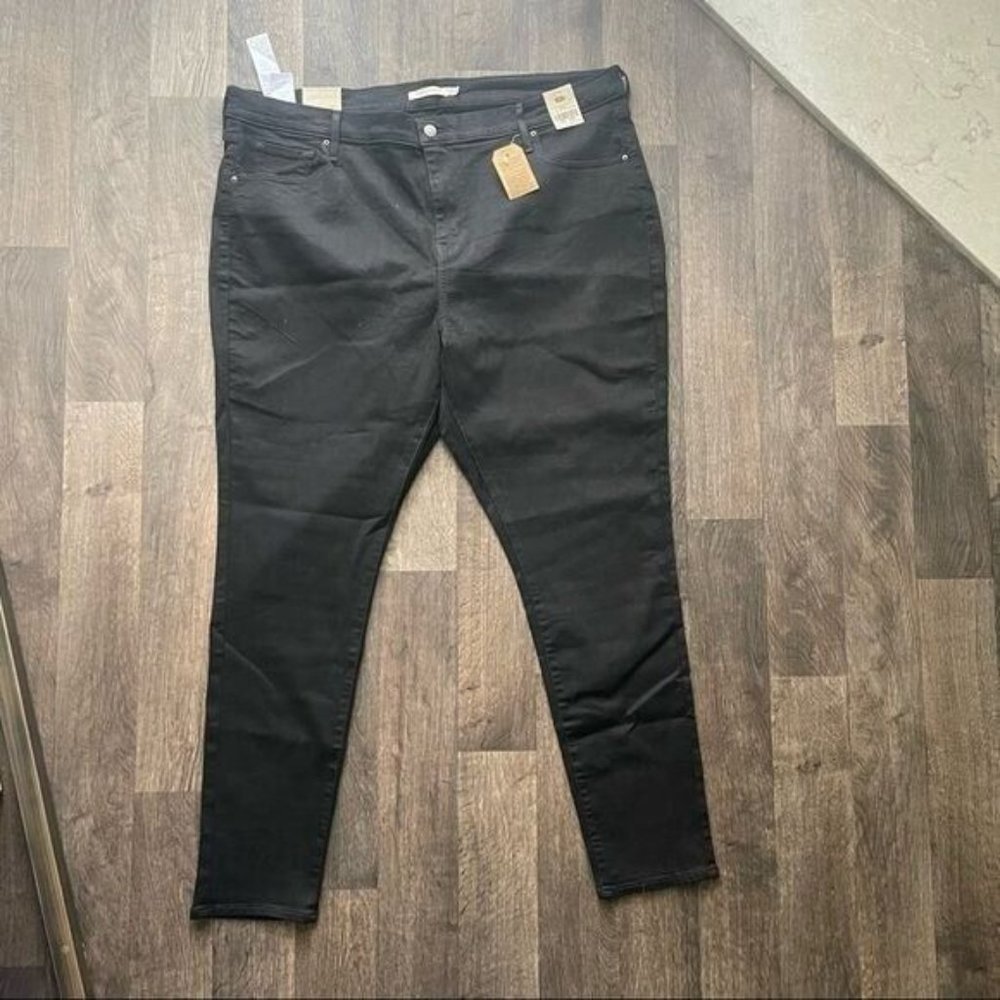 Levi's Black 721 High Rise Skinny Jeans Size 22W - Picture 2 of 9